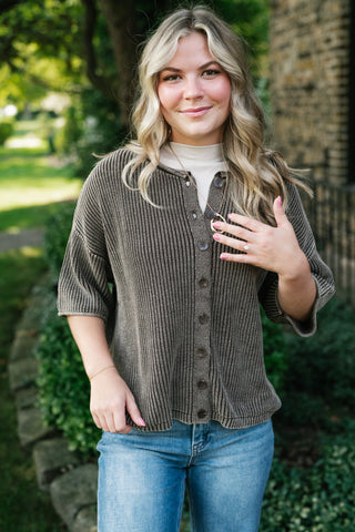 Better Days Knit Cardigan - Brown