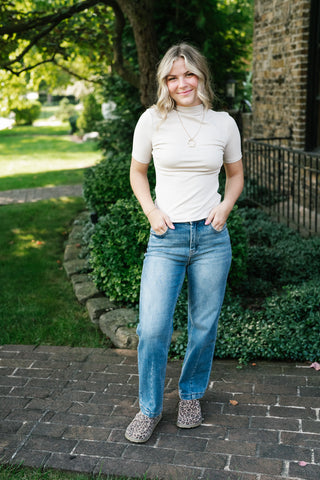 Keep It Simple Mock Neck Top