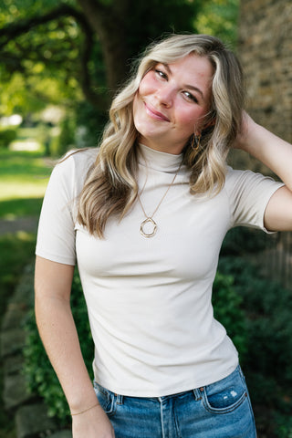 Keep It Simple Mock Neck Top