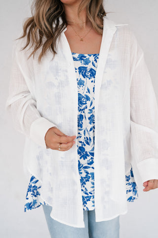 Lela Button down- White