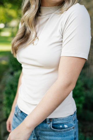 Keep It Simple Mock Neck Top
