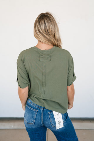 Simple Matter Pocket Front Tee - Olive