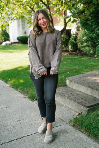 Ready to Go Knit Sweater - Dark Brown