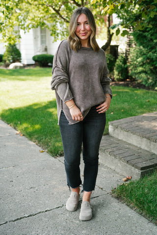 Ready to Go Knit Sweater - Dark Brown