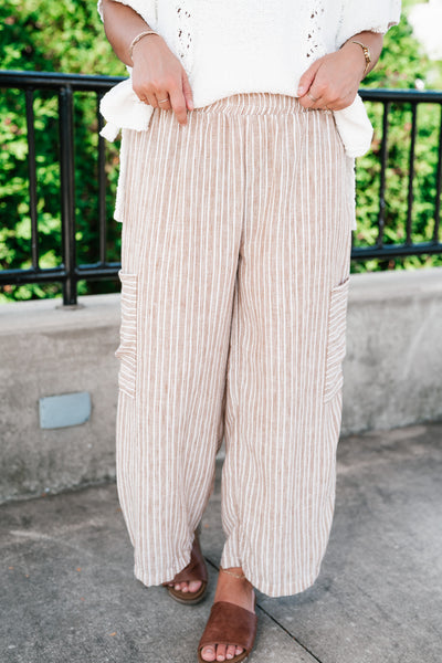 Stroll Along Striped Wide Leg Pants