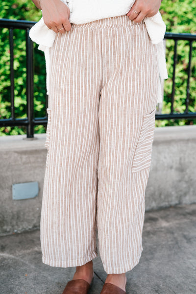 Stroll Along Striped Wide Leg Pants