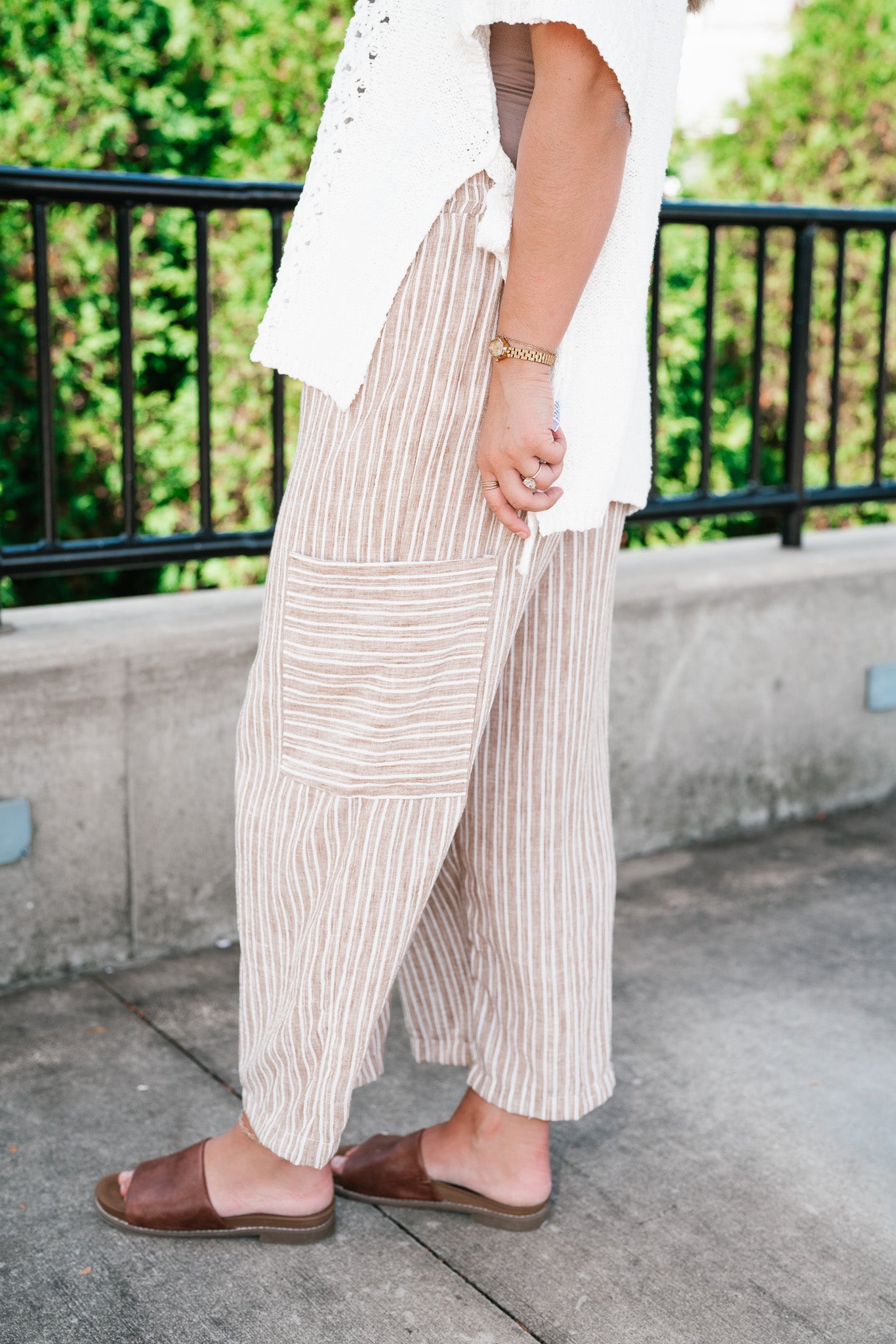 Stroll Along Striped Wide Leg Pants