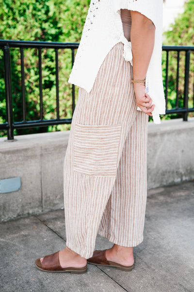 Stroll Along Striped Wide Leg Pants