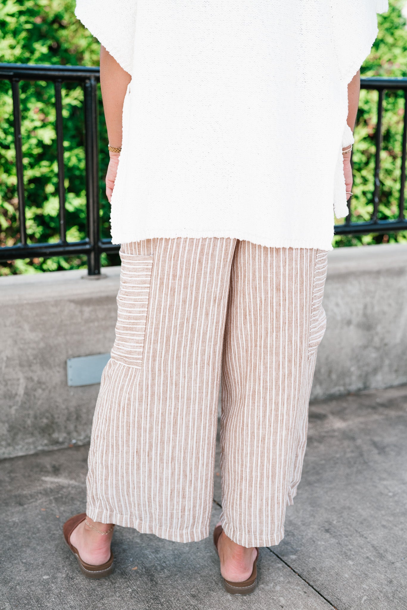 Stroll Along Striped Wide Leg Pants