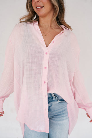 Lela Button down- Pink