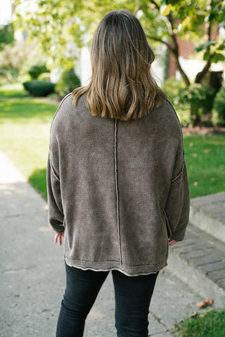 Ready to Go Knit Sweater - Dark Brown