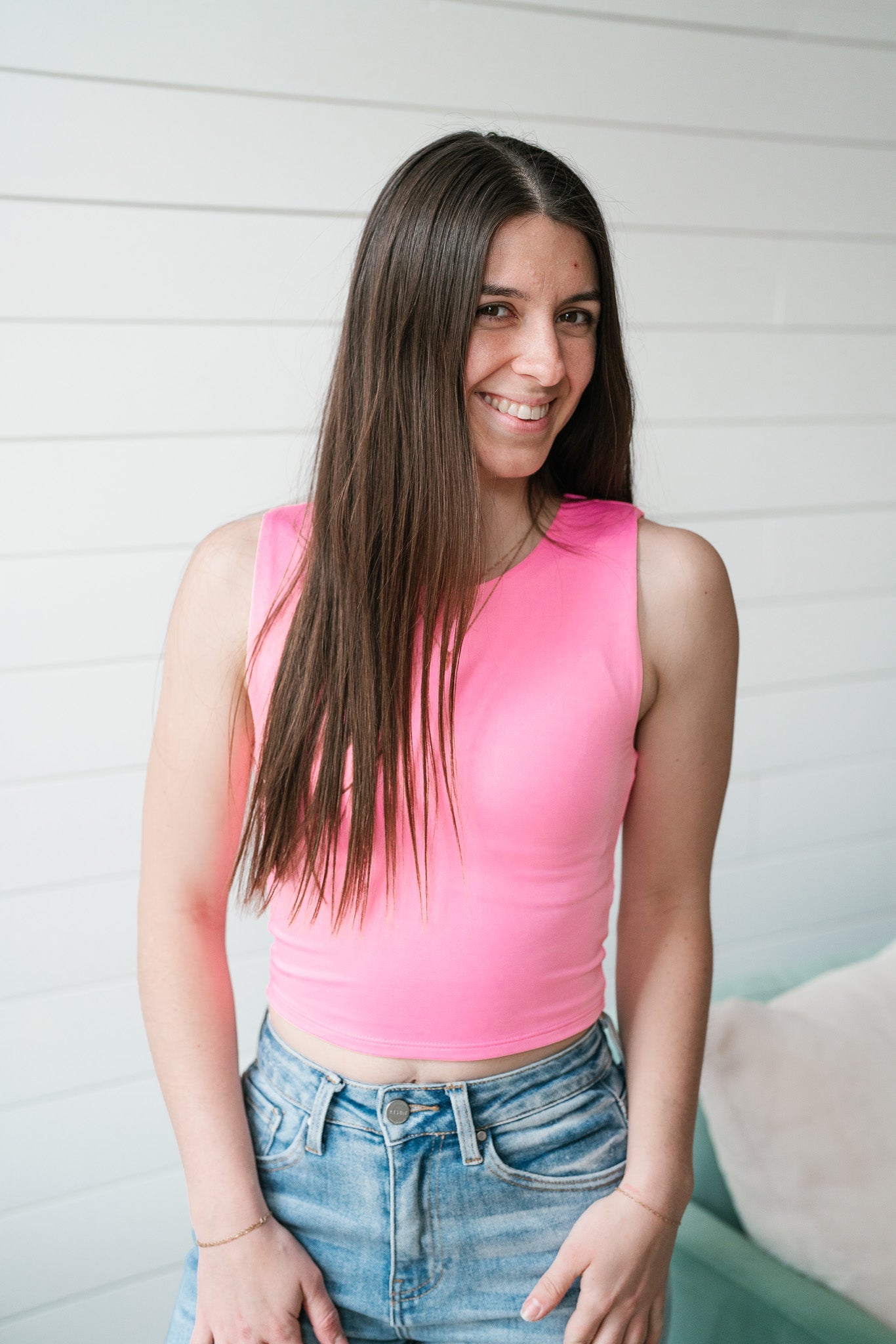 Pink Double Layer Tank