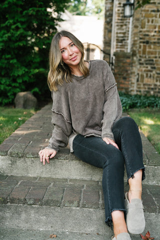 Ready to Go Knit Sweater - Dark Brown