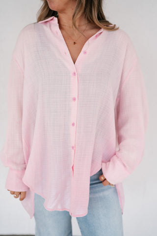 Lela Button down- Pink