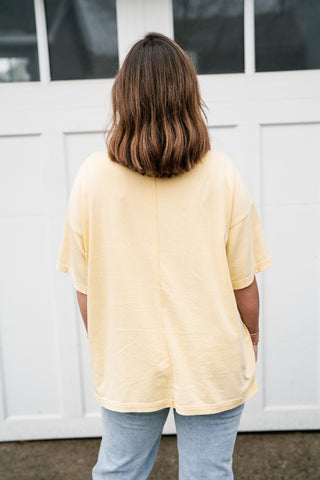 Forever Favorite Vintage Pocket Tee - Butter Yellow