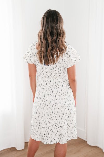 Forget Me Not Balloon Sleeve Dress