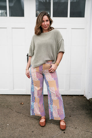 Subtle Simplicity Ribbed Knit Top - Olive