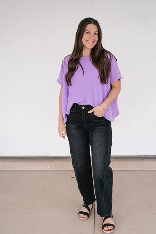 Pure Ease Relaxed Top - Lavender