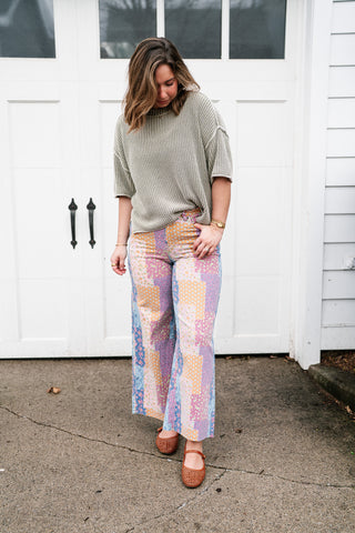 Subtle Simplicity Ribbed Knit Top - Olive