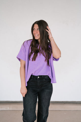 Pure Ease Relaxed Top - Lavender