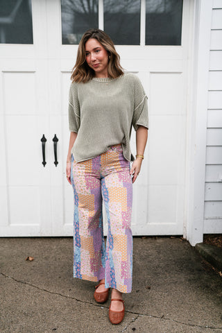 Subtle Simplicity Ribbed Knit Top - Olive