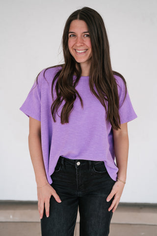 Pure Ease Relaxed Top - Lavender