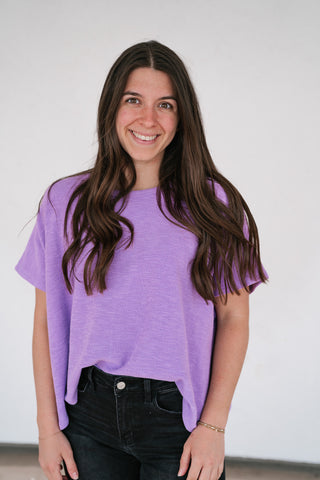 Pure Ease Relaxed Top - Lavender