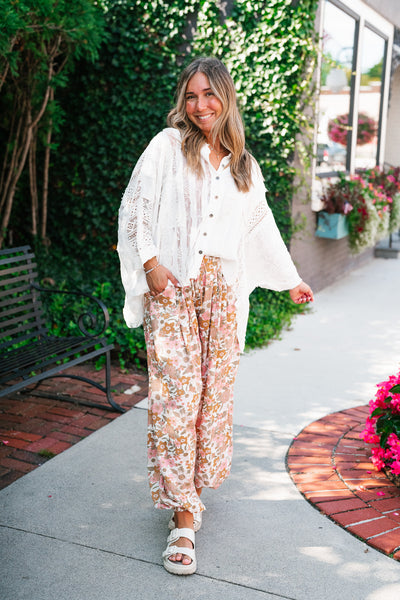 Lakelyn Lace Ivory Button Up Top