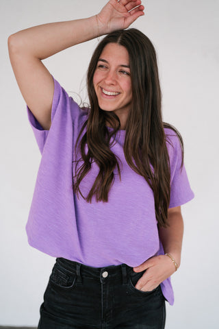 Pure Ease Relaxed Top - Lavender