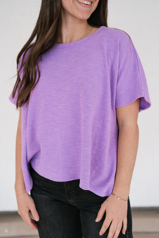 Pure Ease Relaxed Top - Lavender