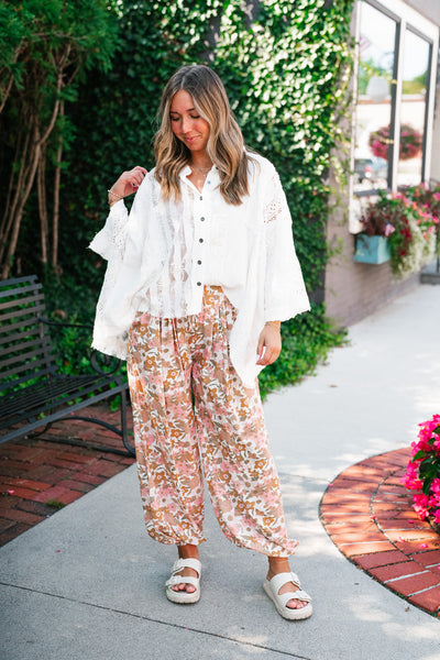 Lakelyn Lace Ivory Button Up Top