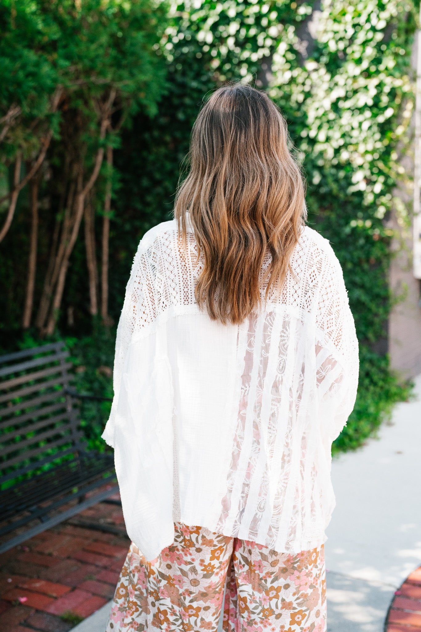 Lakelyn Lace Ivory Button Up Top