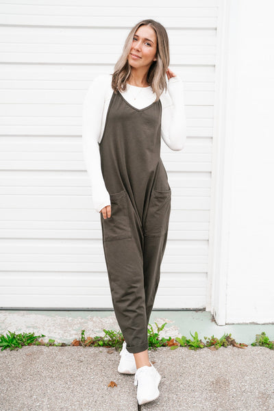 Jump For Joy Jumpsuit - Forest