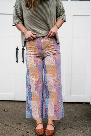 Storybook Patchwork Wide Leg Bottom