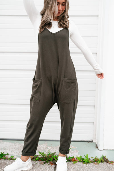 Jump For Joy Jumpsuit - Forest