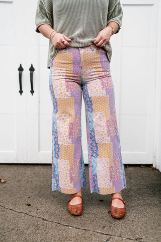 Storybook Patchwork Wide Leg Bottom