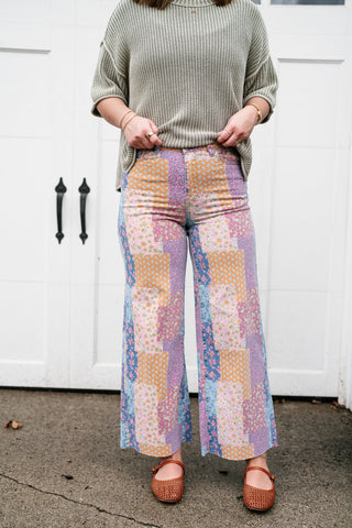 Storybook Patchwork Wide Leg Bottom