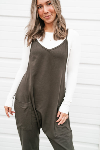 Jump For Joy Jumpsuit - Forest