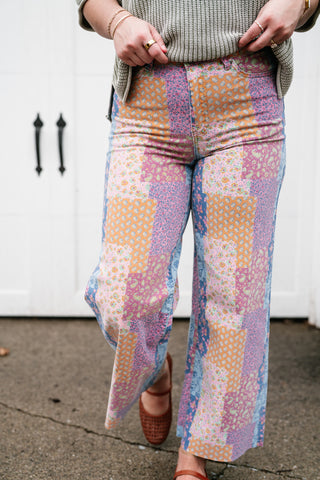 Storybook Patchwork Wide Leg Bottom