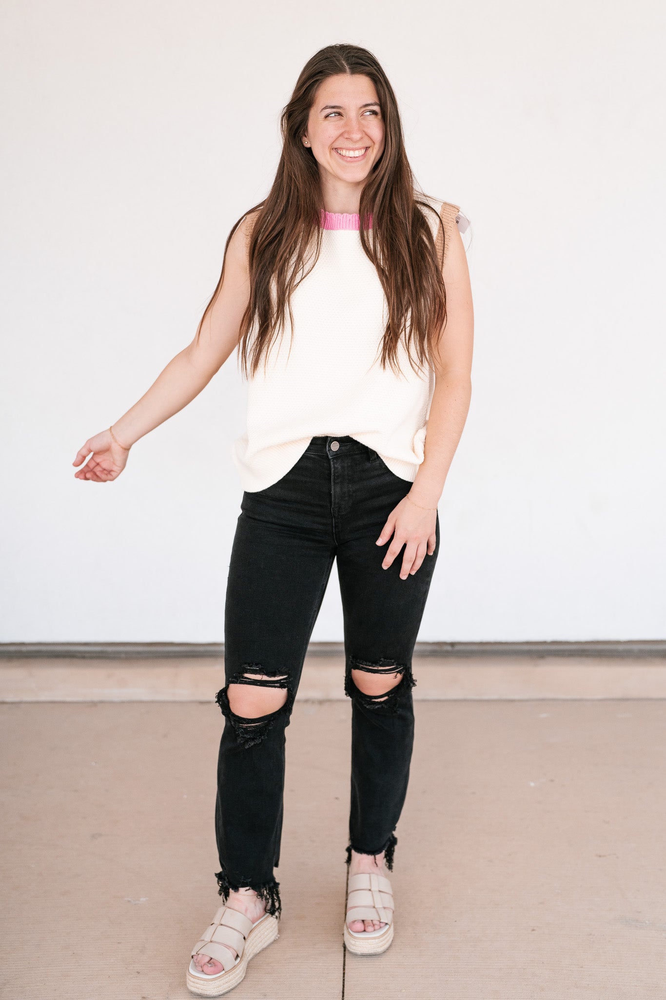 Dinner On The Dock Colorblock Knit Tank