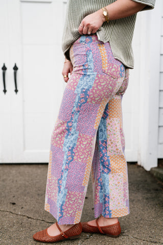 Storybook Patchwork Wide Leg Bottom