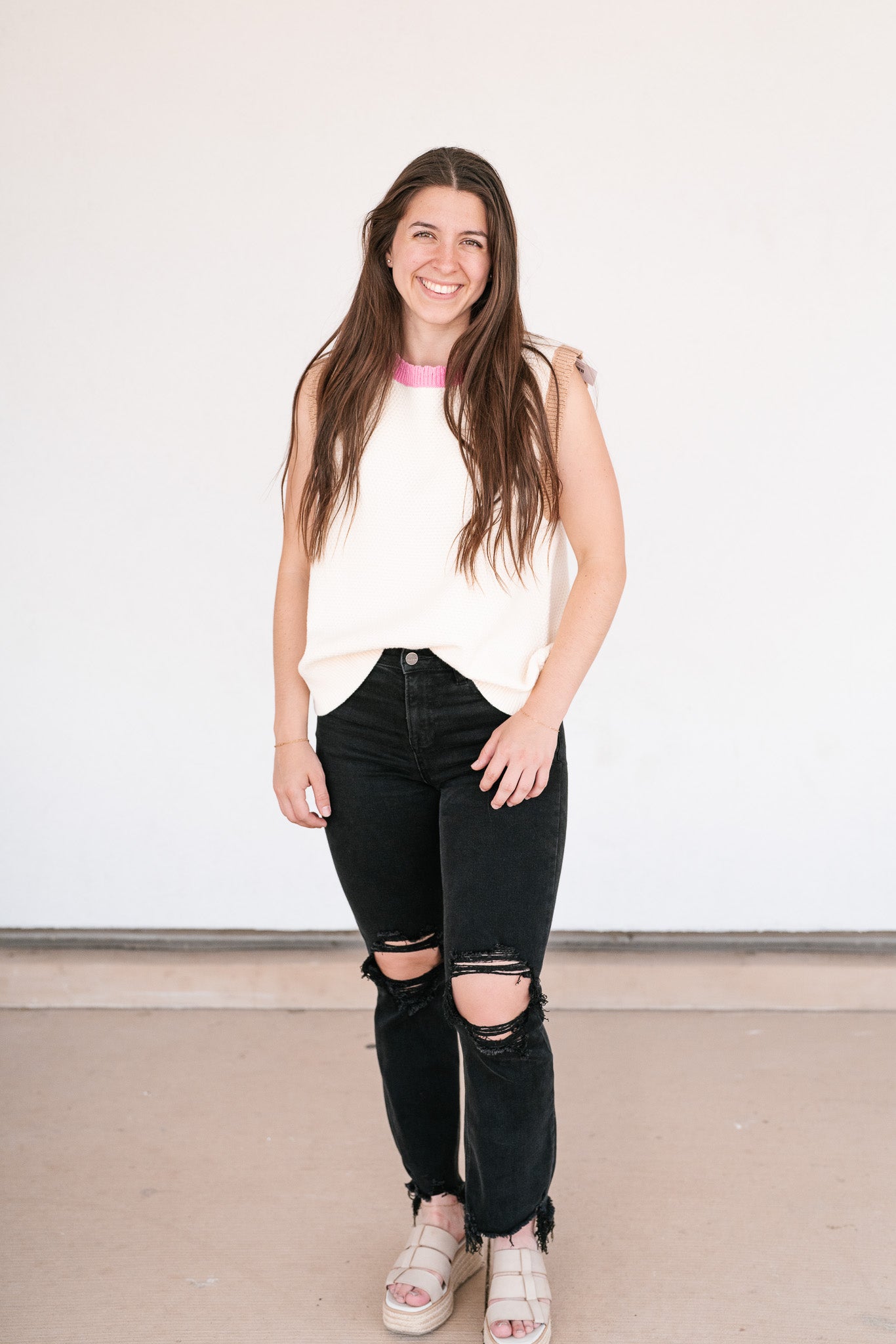 Dinner On The Dock Colorblock Knit Tank