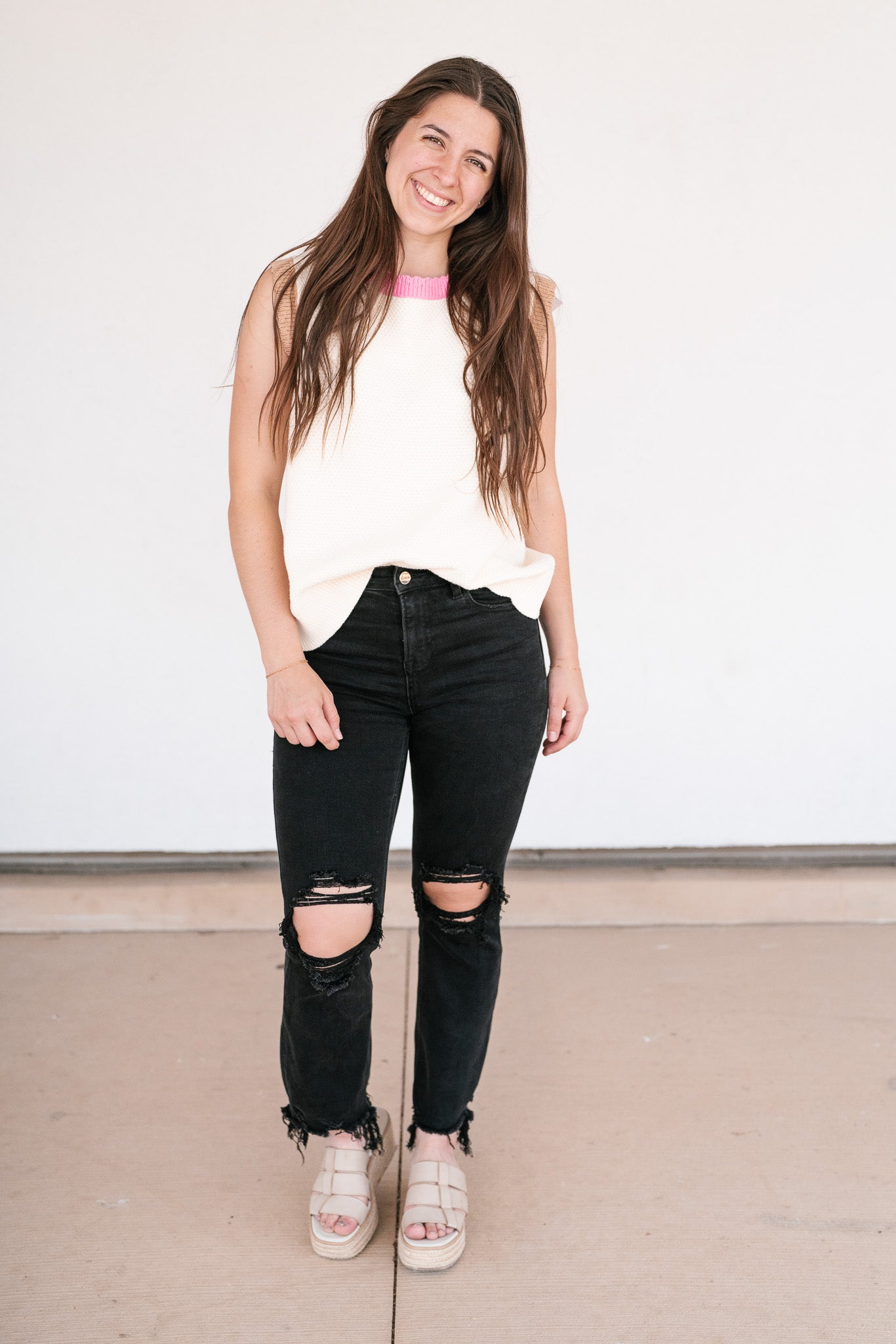 Dinner On The Dock Colorblock Knit Tank