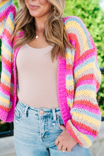 Bright Horizons Open Knit Cardigan