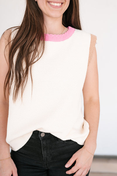 Dinner On The Dock Colorblock Knit Tank