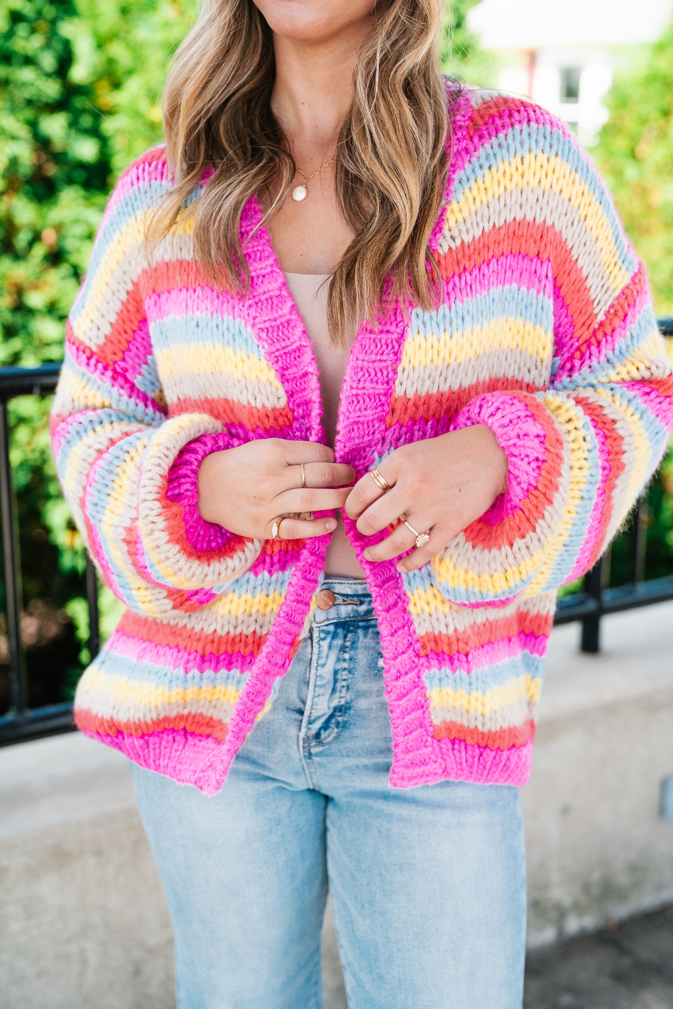Bright Horizons Open Knit Cardigan