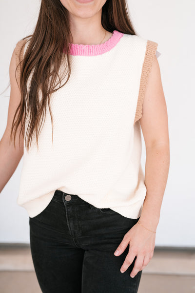 Dinner On The Dock Colorblock Knit Tank