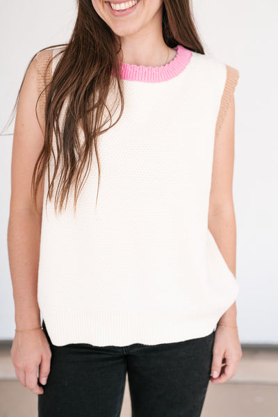 Dinner On The Dock Colorblock Knit Tank