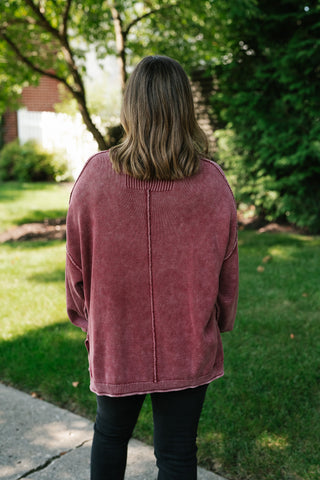 Ready to Go Knit Sweater - Soft Burgundy