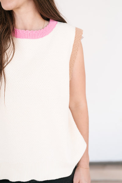 Dinner On The Dock Colorblock Knit Tank